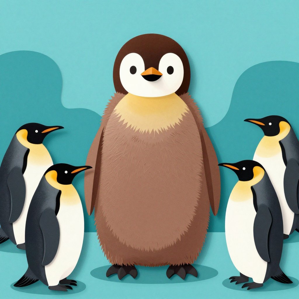 A large penguin showing adult black and white and gold feathers, dignified and sleek