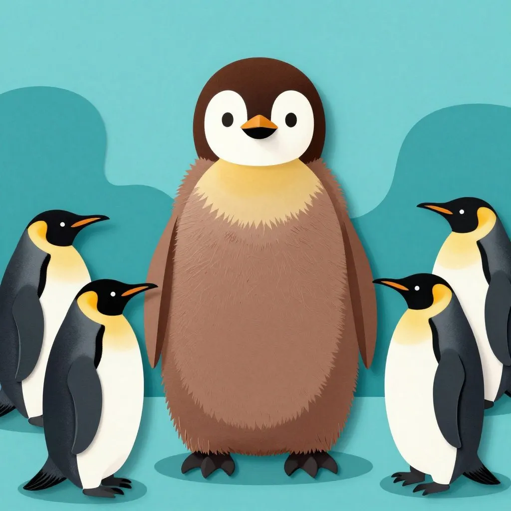 A large penguin showing adult black and white and gold feathers, dignified and sleek